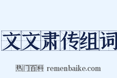 文文肃传组词是什么意思的图片